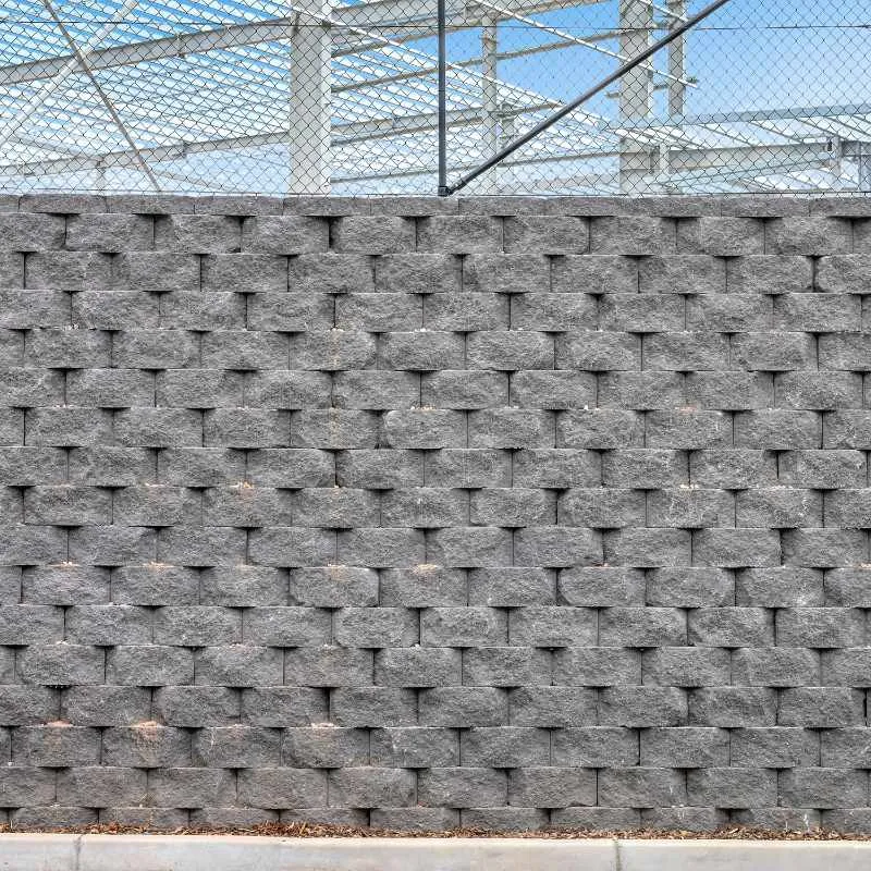 Keystone segmental block retaining wall built by UCBC