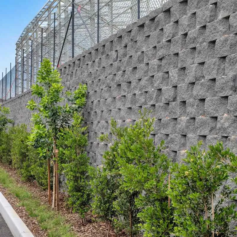 Keystone segmental block retaining wall built by UCBC