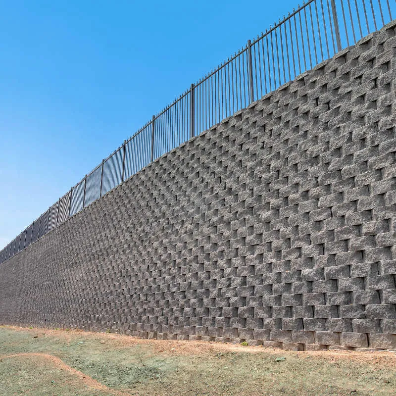 Keystone segmental block retaining wall built by UCBC
