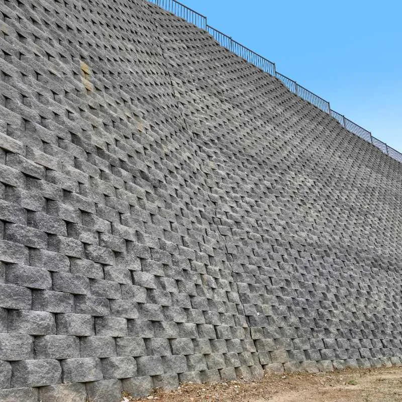 Keystone segmental block retaining wall built by UCBC