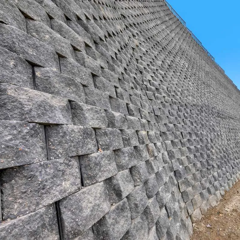 Keystone segmental block retaining wall built by UCBC