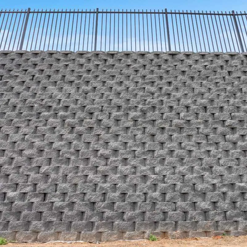 Keystone segmental block retaining wall built by UCBC