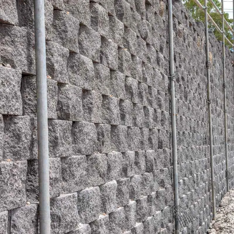 Keystone segmental block retaining wall built by UCBC